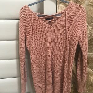Lace up American Eagle sweater